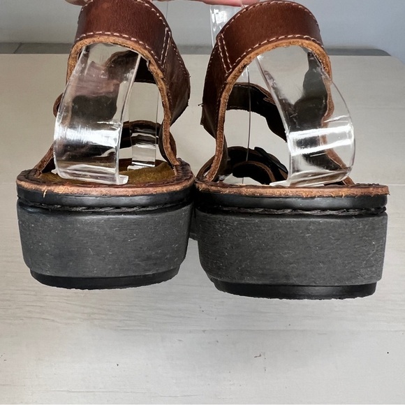 NAOT Brown Leather Buckle Ankle Strap Sandals - Picture 7 of 11